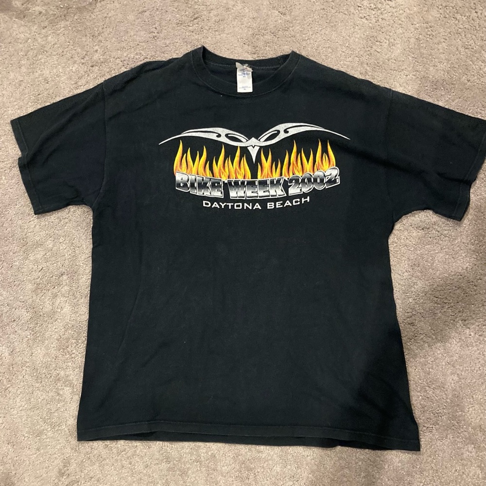 Vintage Daytona Beach Bike Week Black T-Shirt 2002